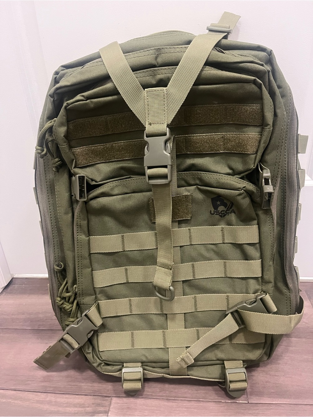USCCA Military Green Tactical Backpack Adjustable Straps Multi Pocket